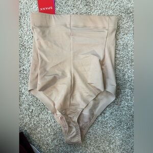 SPANX High-Waist Shaping Shorts in Beige